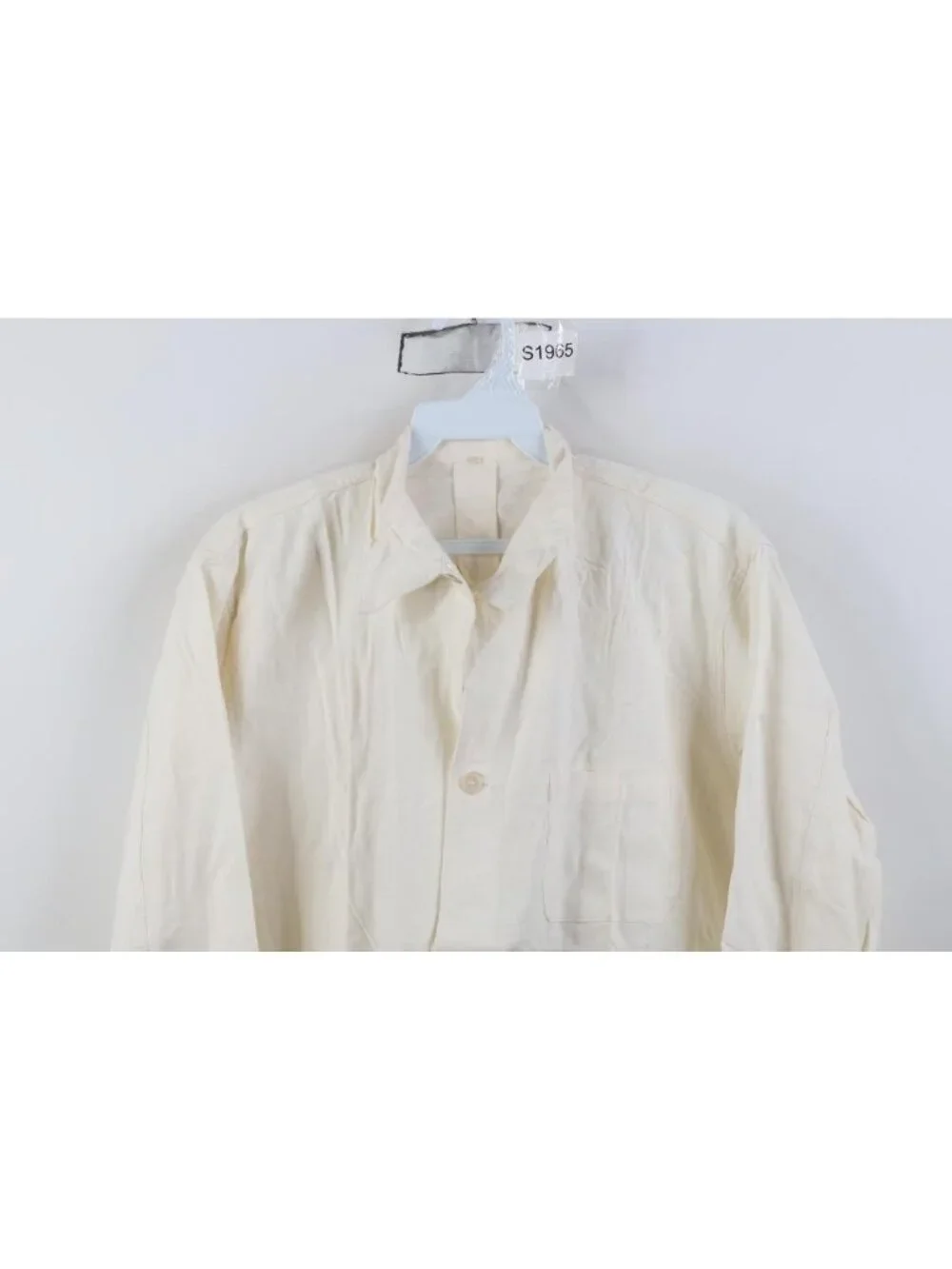 Deadstock 1950s Unissued German Military Mens 36 Hospital Grandpa Shirt White